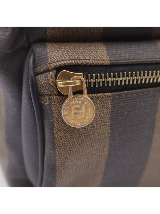 Fendi Pecan Mini Backpack Black Khaki Leather Gold main image 4